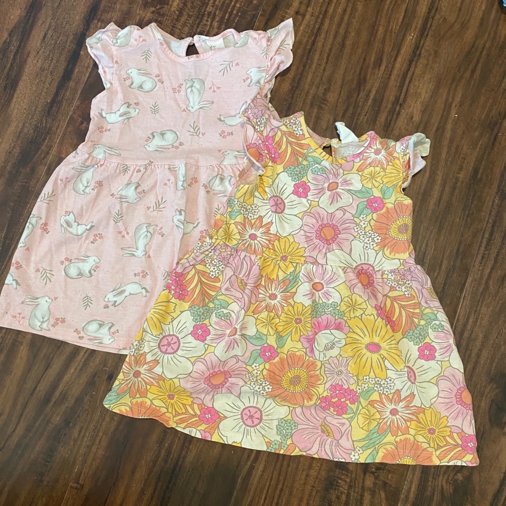 H&M Baby Dresses - 12-18 months - Floral & Bunnies
